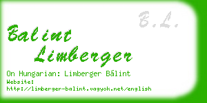 balint limberger business card